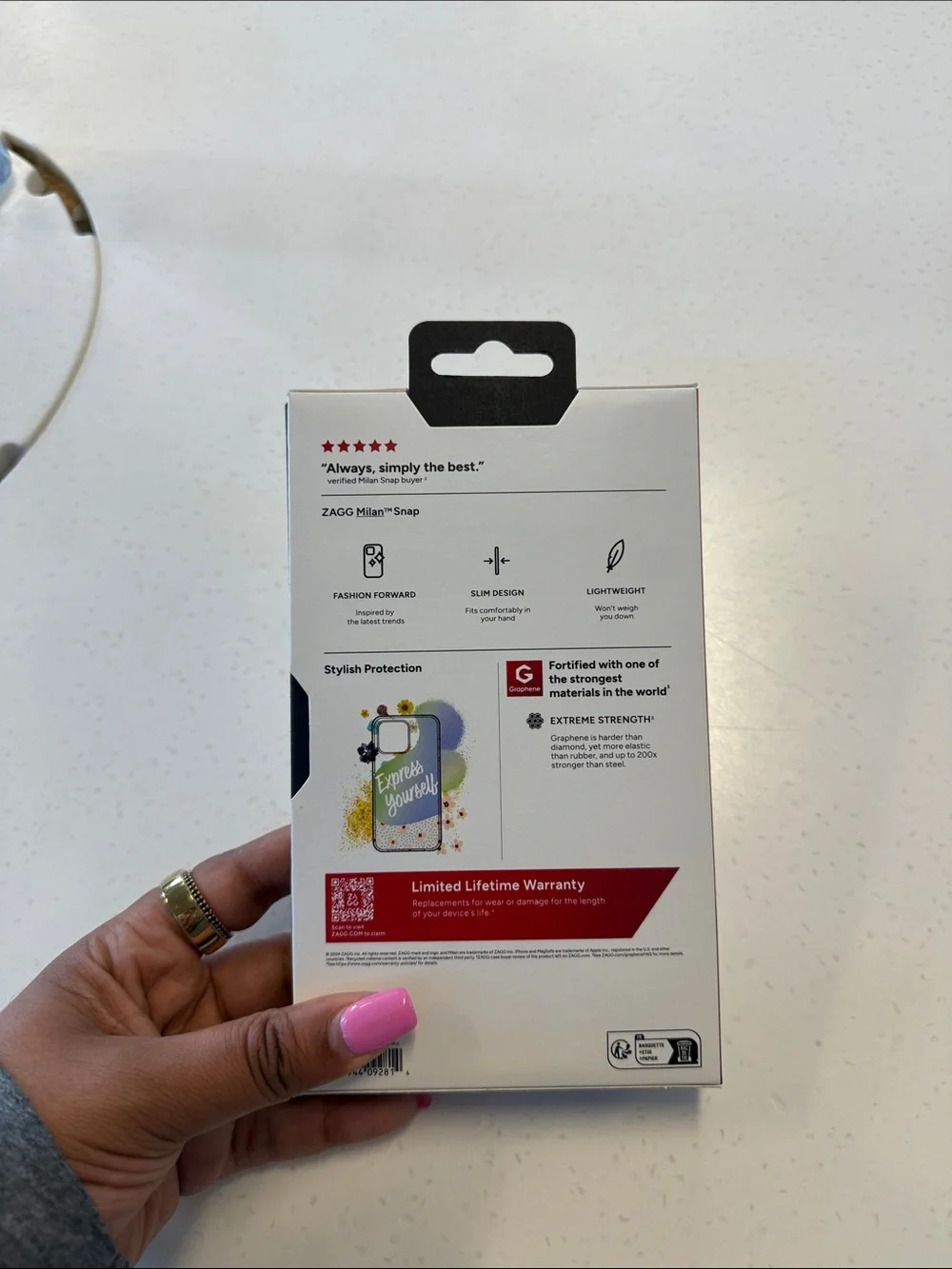 ZAGG Milan Snap MagSafe Case for iPhone 16 Pro - Iridescent Gradient